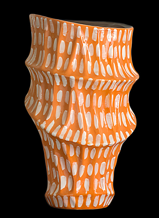 Celadon Garden Underglaze Floral Vase
