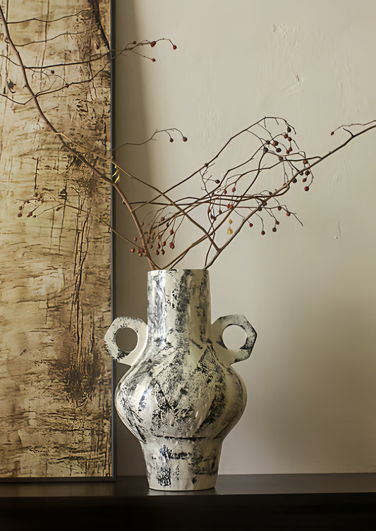 Twin Echo Vintage Ear-Handled Vase
