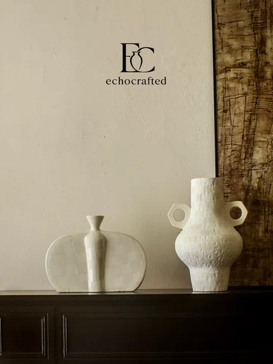 Ivory Dynasty Oriental Ceramic Vase