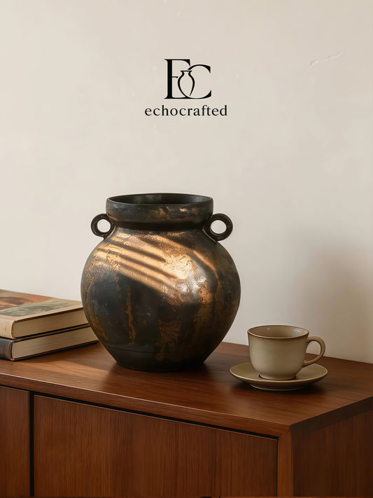 Obsidian Bamboo Heritage Vase
